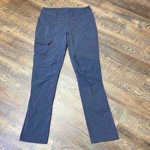 Columbia Silver Ridge Pants Womens 8 Gray Straight Leg Omni Shade Hiking Outdoor